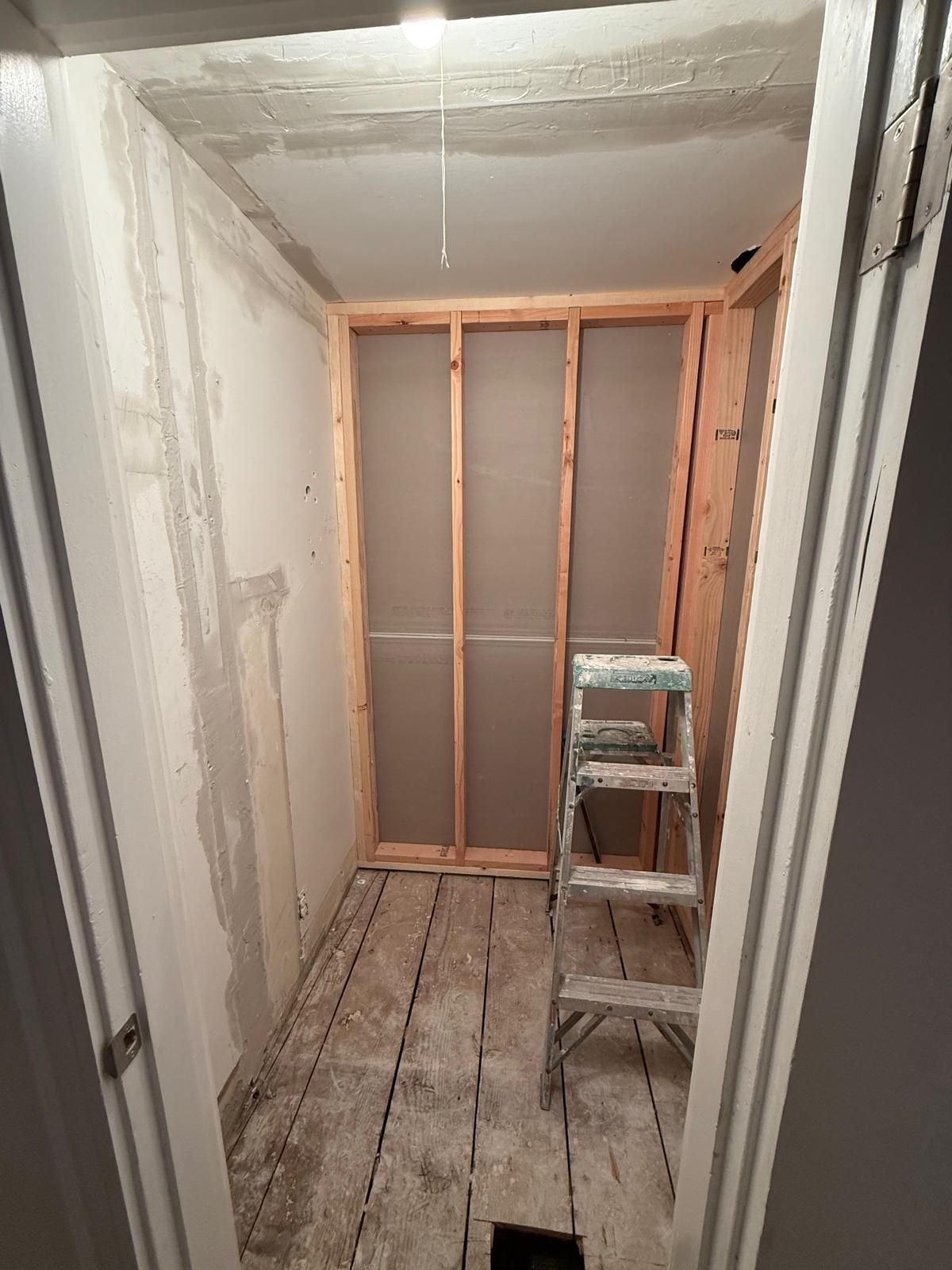 Before renovation - Laundry Closet Conversion